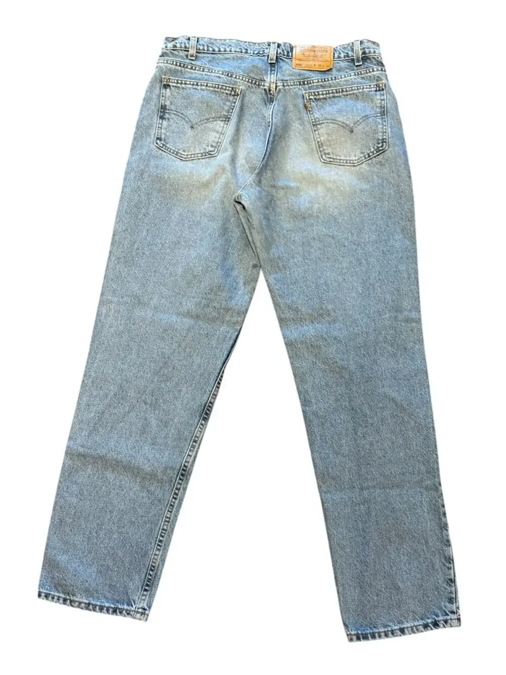Vintage 1996 Orange Tab Levi's 555 Relaxed Straight Fit Jeans 38 x 34 Made  USA
